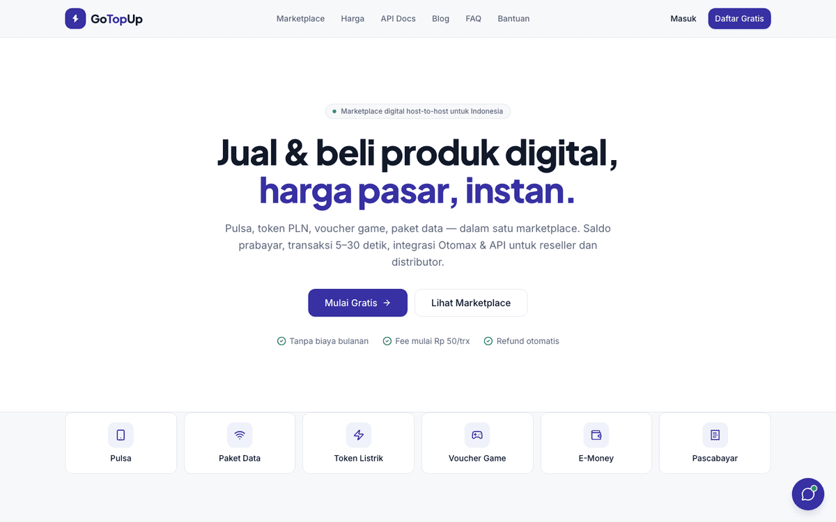 GoTopUp website