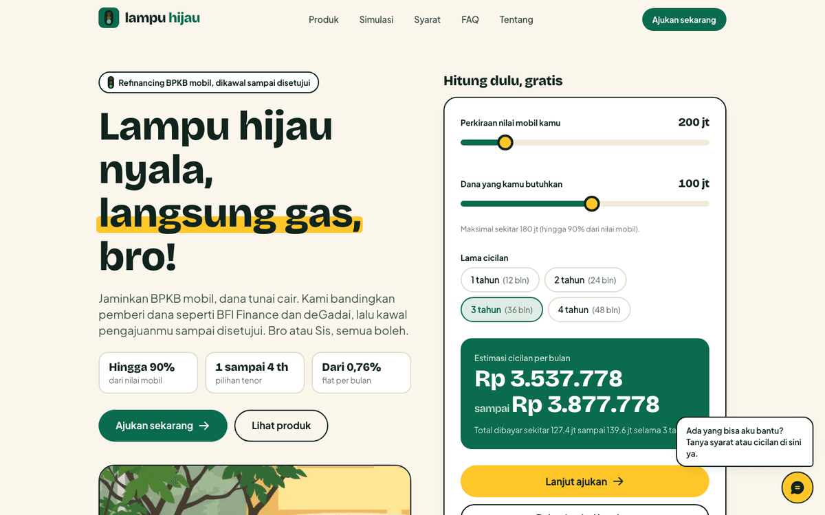 Lampu Hijau website