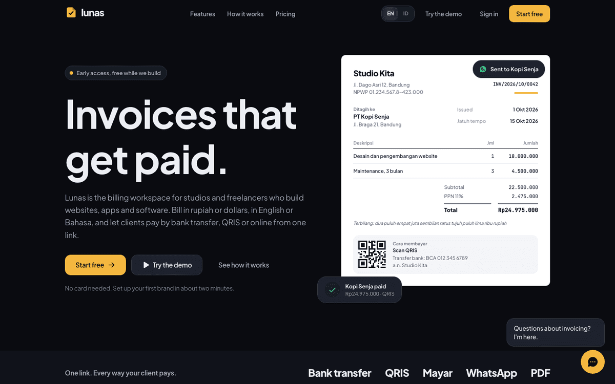 Lunas website