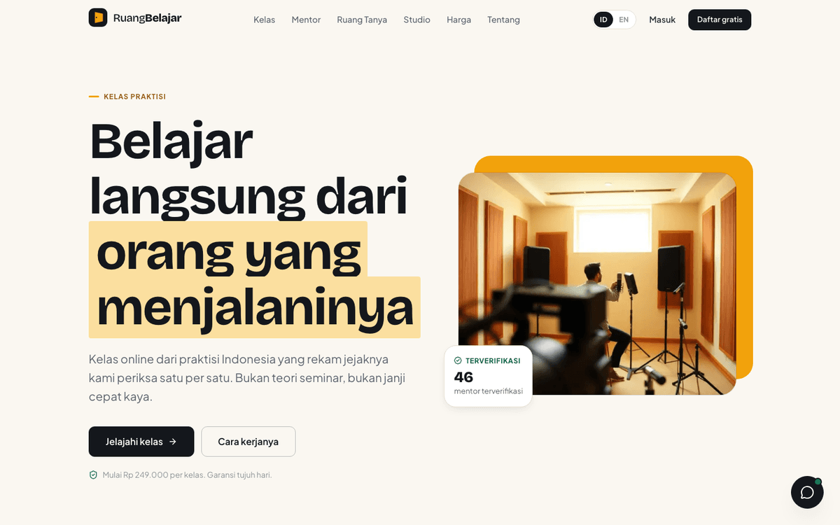 RuangBelajar website