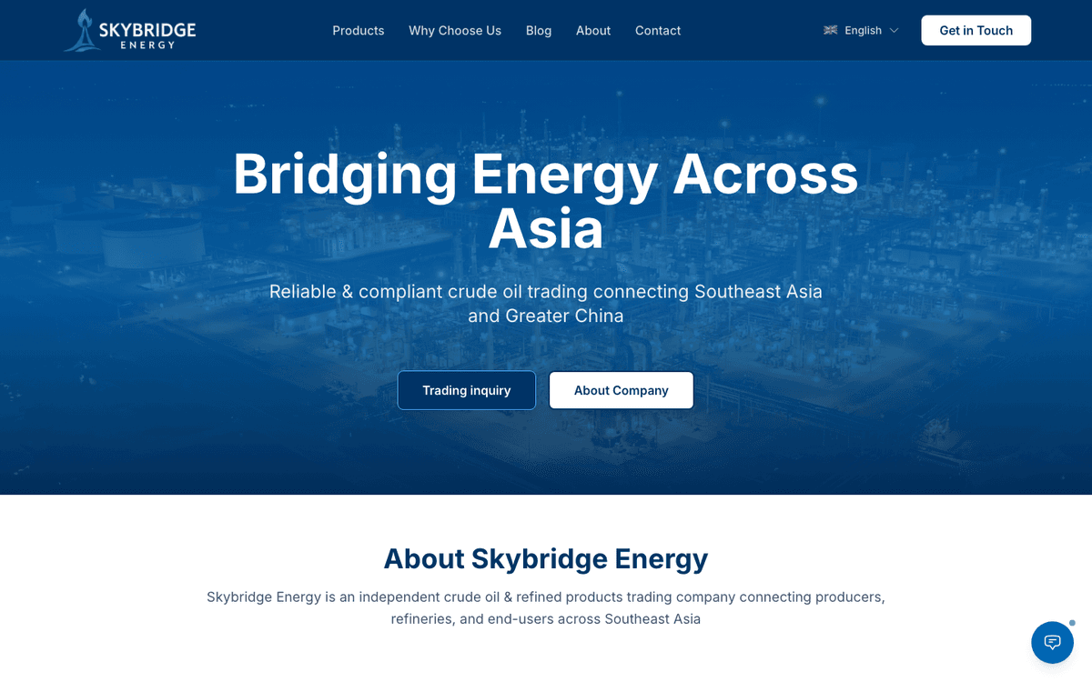 Skybridge Energy website